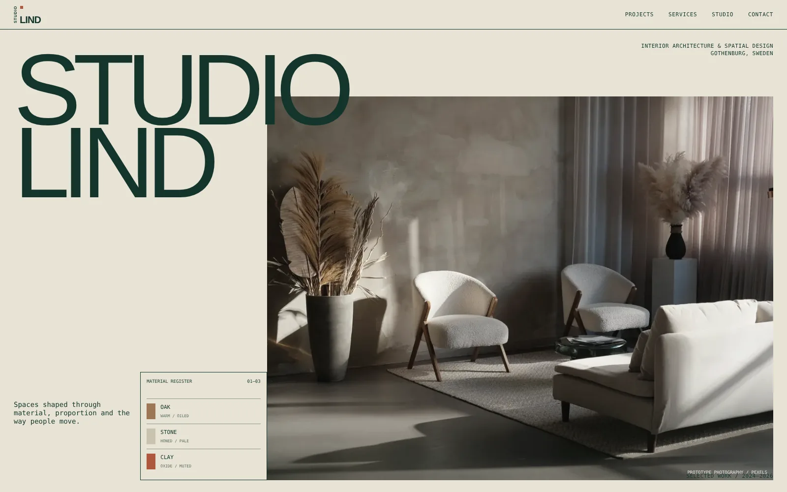 Studio Lind concept website