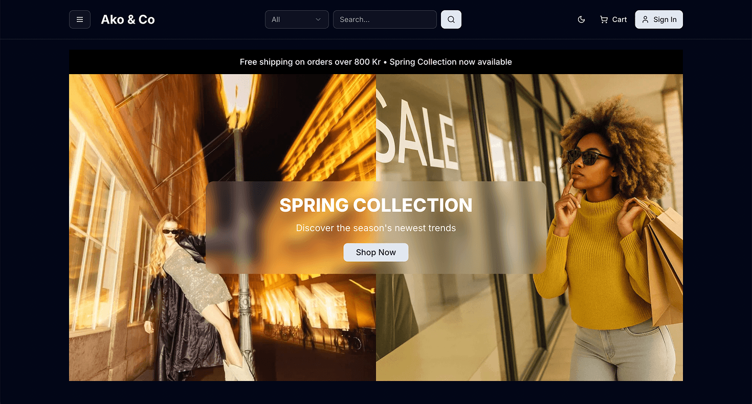 Ako & Co - Desktop view