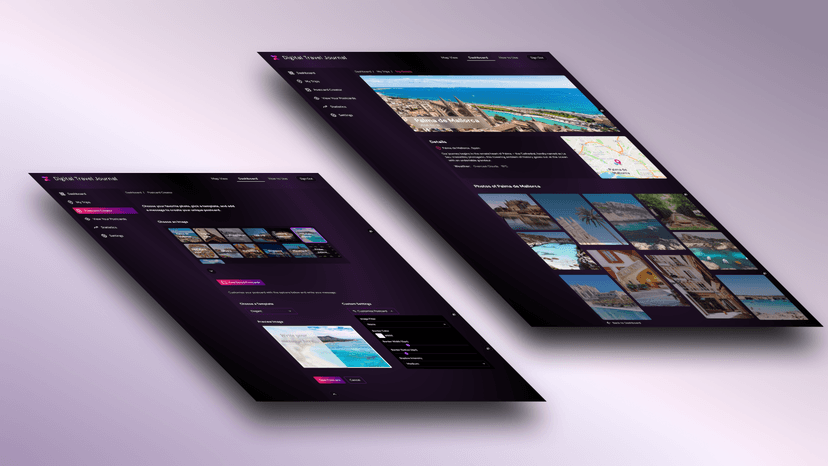 Digital Travel Journal - Mobile view